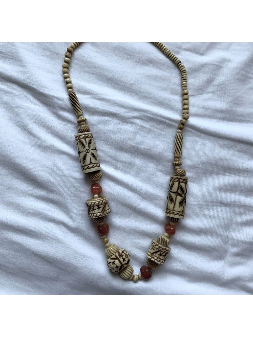 Rare Find, African Buffalo Bovine Bone Necklace